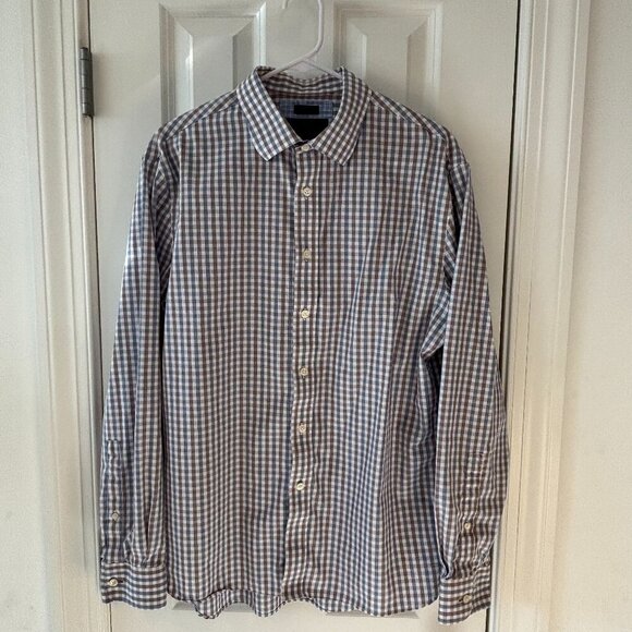 Jos. A. Bank Reserve Tailored Fit Red White Blue Button Down Shirt - Sz L - Picture 1 of 5